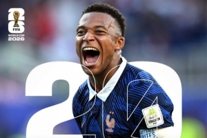 FIFA曬姆巴佩數據海報：最年輕出戰20場世界杯球員，最快打進20球
