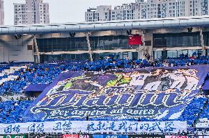 津媒介紹津門虎主場TIFO：球迷和球隊榮辱與共、風雨同舟